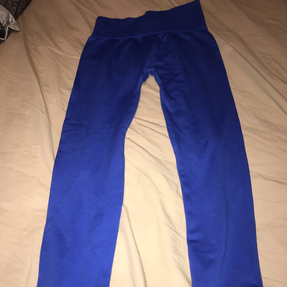 blue workout leggings